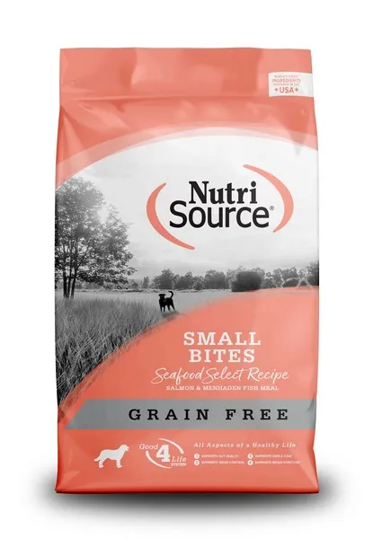 4 Lb Nutrisource Grain Free Small Bites Seafood Select W/Salmon - Dog/Cat Supplements